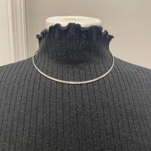 Unique sterling silver open chocker necklace